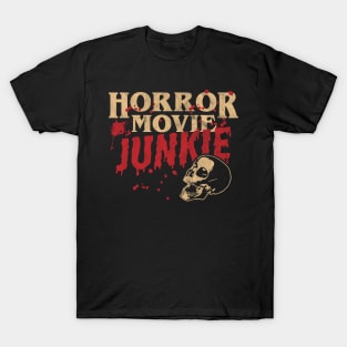 Horror Movie Junkie - Halloween Retro Vintage Horror Lover T-Shirt